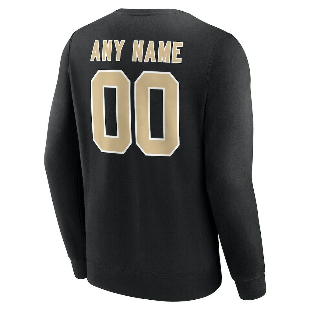 New Orleans Saints Team Authentic Personalized Name & Number Sweatshirt - Black sale