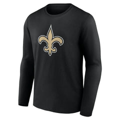 New Orleans Saints Team Authentic Personalized Name & Number Long Sleeve T-Shirt - Black on sale