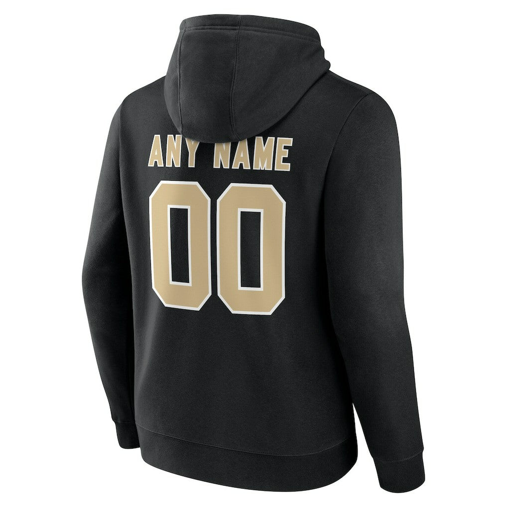 New Orleans Saints Team Authentic Personalized Name & Number Hoodie - Black cheap