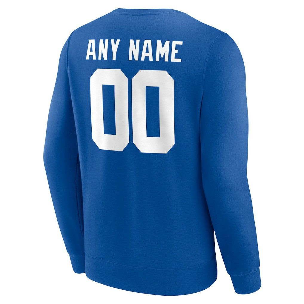 New York Giants Team Authentic Personalized Name & Number Sweatshirt - Royal online