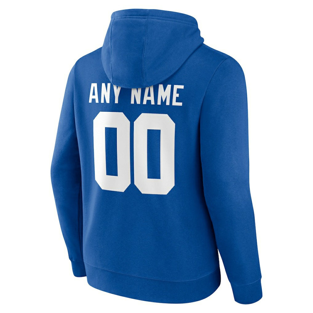New York Giants Team Authentic Personalized Name & Number Hoodie - Royal sale