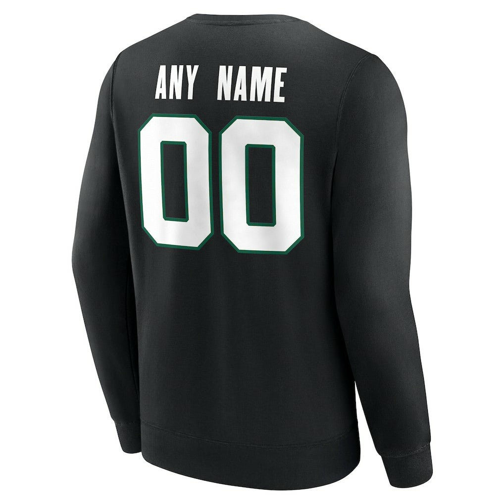 New York Jets Team Authentic Personalized Name & Number Sweatshirt - Black discount