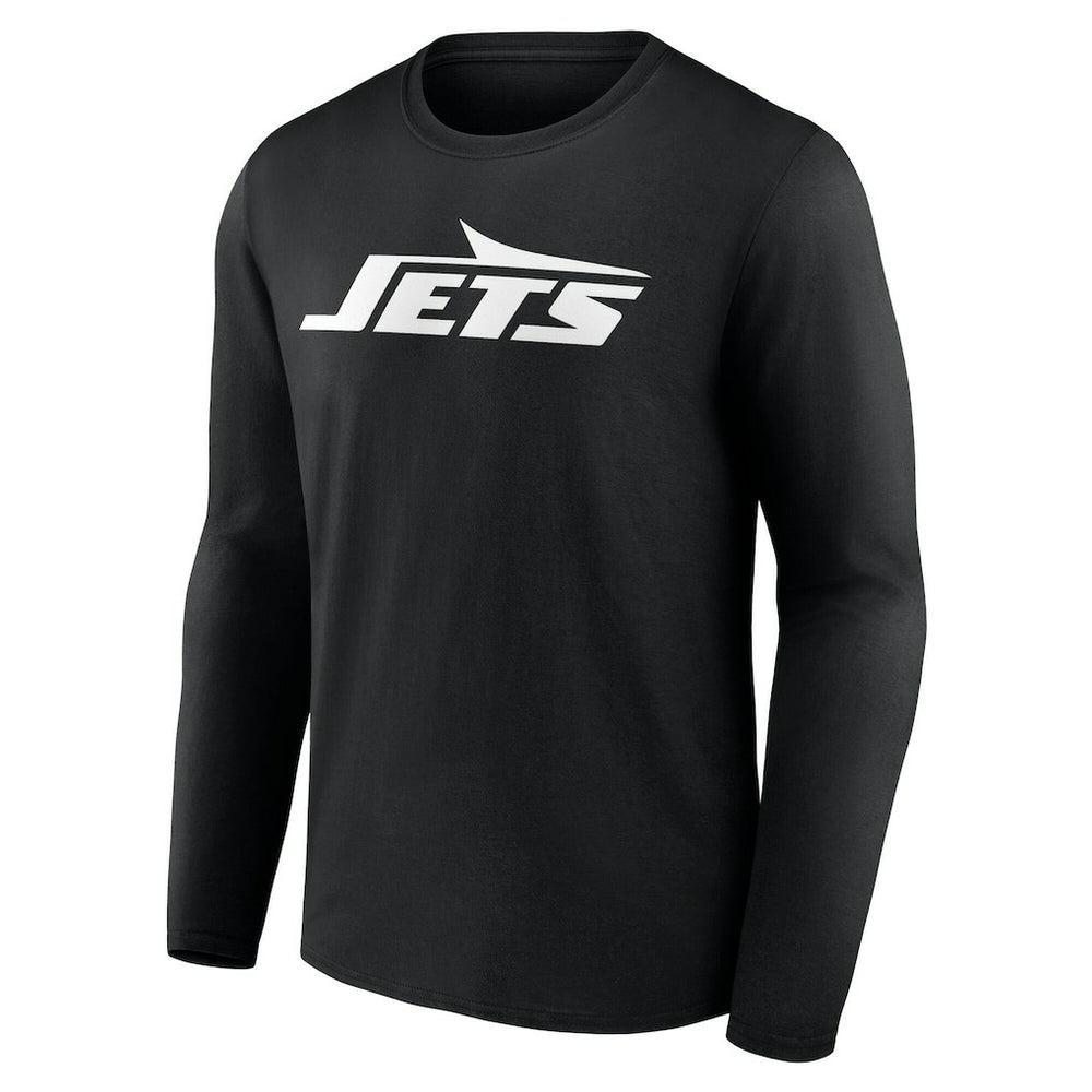 New York Jets Team Authentic Personalized Name & Number Long Sleeve T-Shirt - Black sale