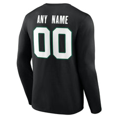 New York Jets Team Authentic Personalized Name & Number Long Sleeve T-Shirt - Black sale