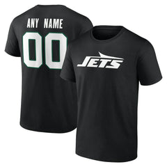 New York Jets Team Authentic Personalized Name & Number T-Shirt - Black for sale