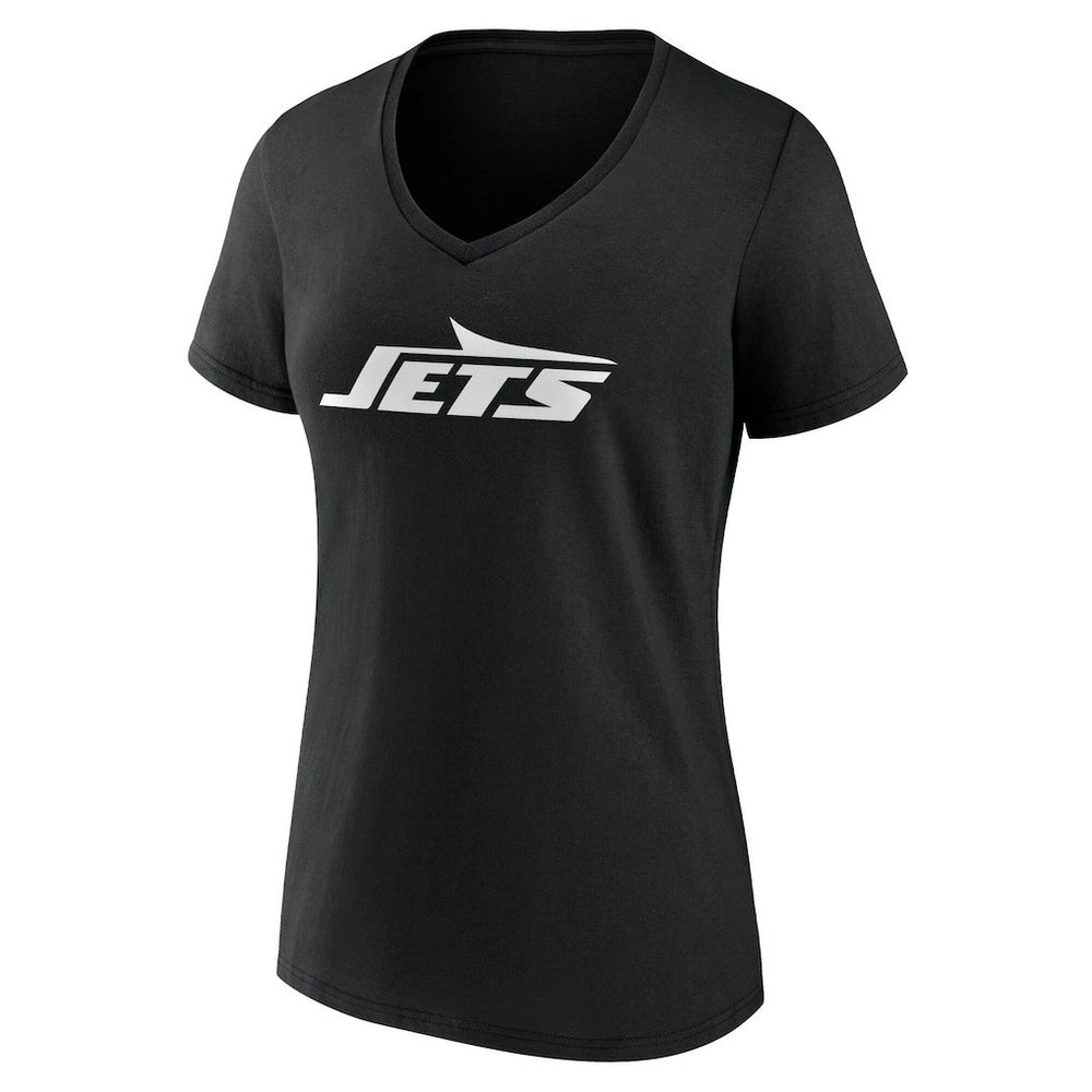 New York Jets Women's Team Authentic Personalized Name & Number V-Neck T-Shirt - Black cheap