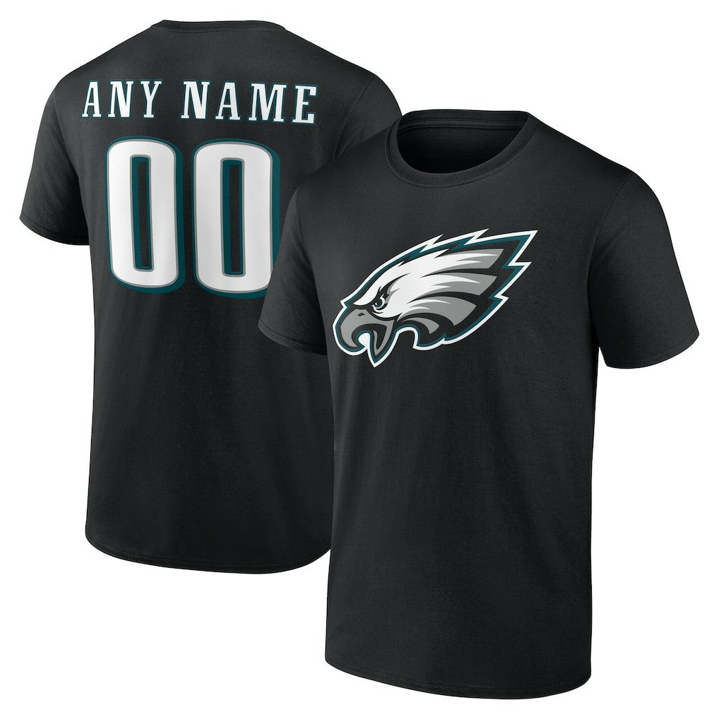 Philadelphia Eagles Team Authentic Personalized Name & Number T-Shirt - Black online