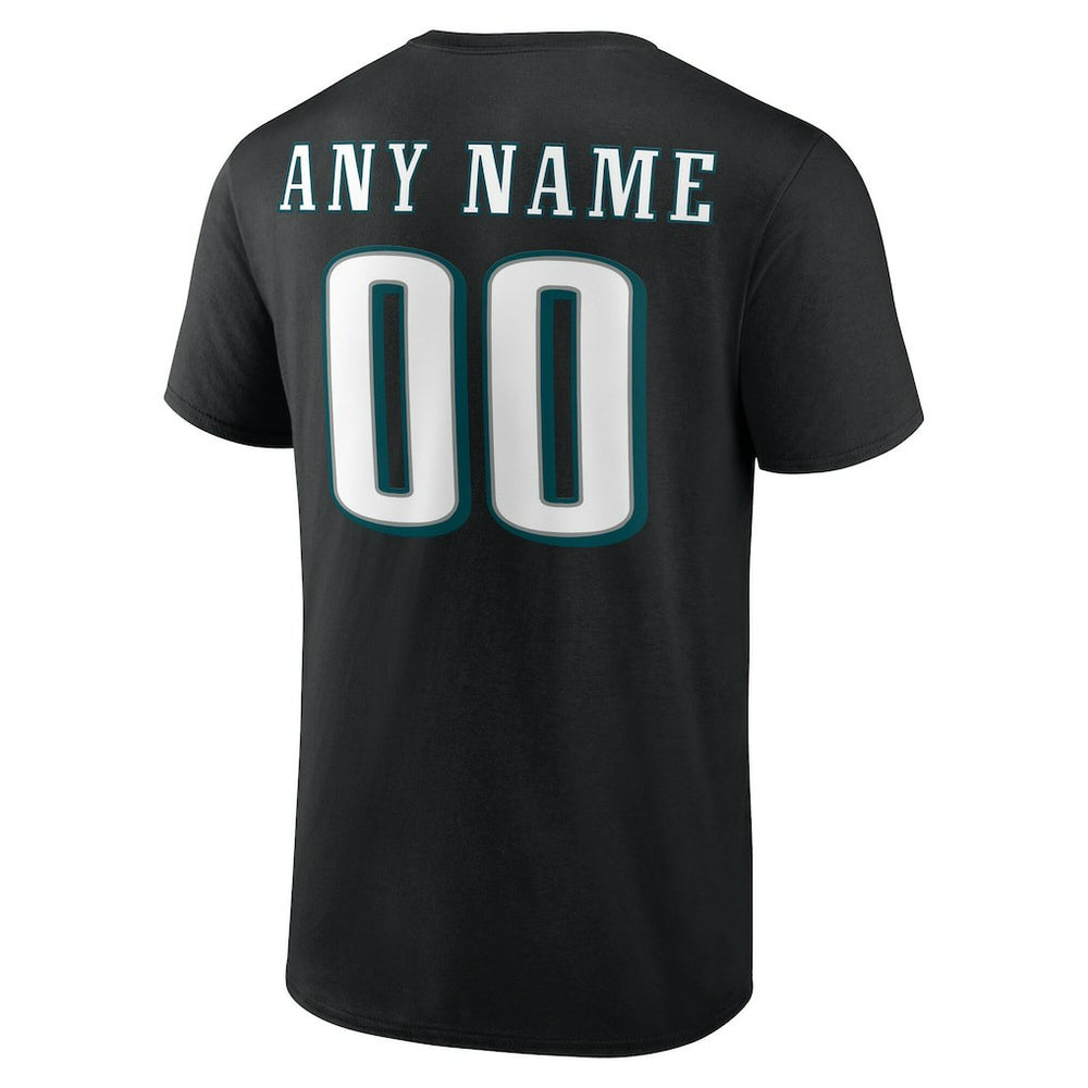 Philadelphia Eagles Team Authentic Personalized Name & Number T-Shirt - Black online