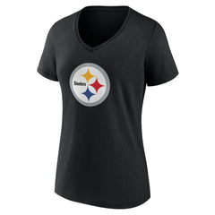 Pittsburgh Steelers Women's Team Authentic Personalized Name & Number V-Neck T-Shirt - Black outlet