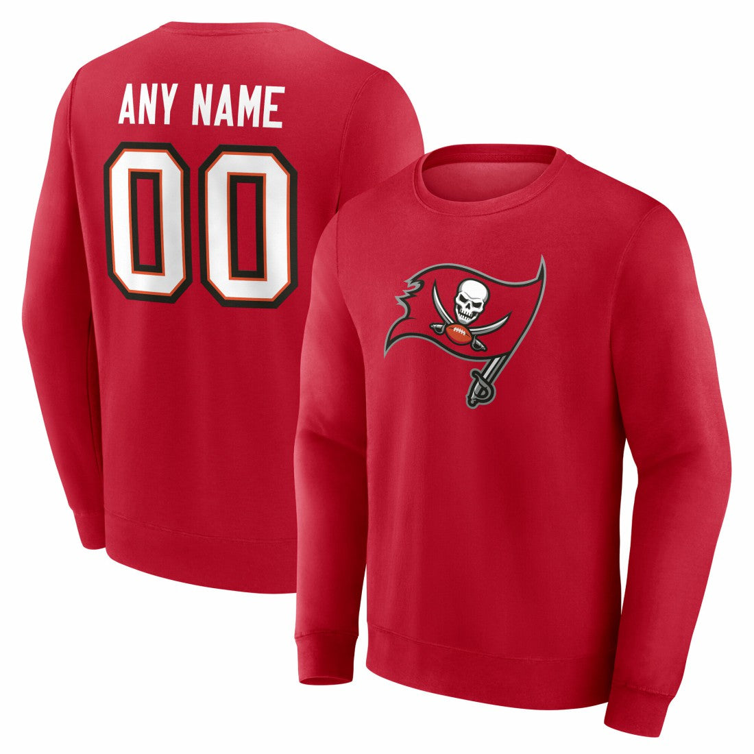 Tampa Bay Buccaneers Team Authentic Personalized Name & Number Sweatshirt - Red outlet