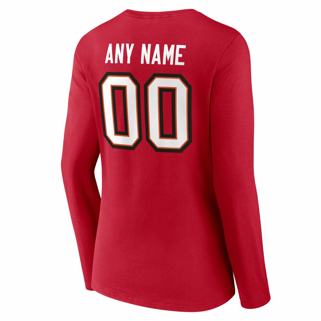 Tampa Bay Buccaneers Women's Team Authentic Personalized Name & Number Long Sleeve V-Neck T-Shirt - Red cheap