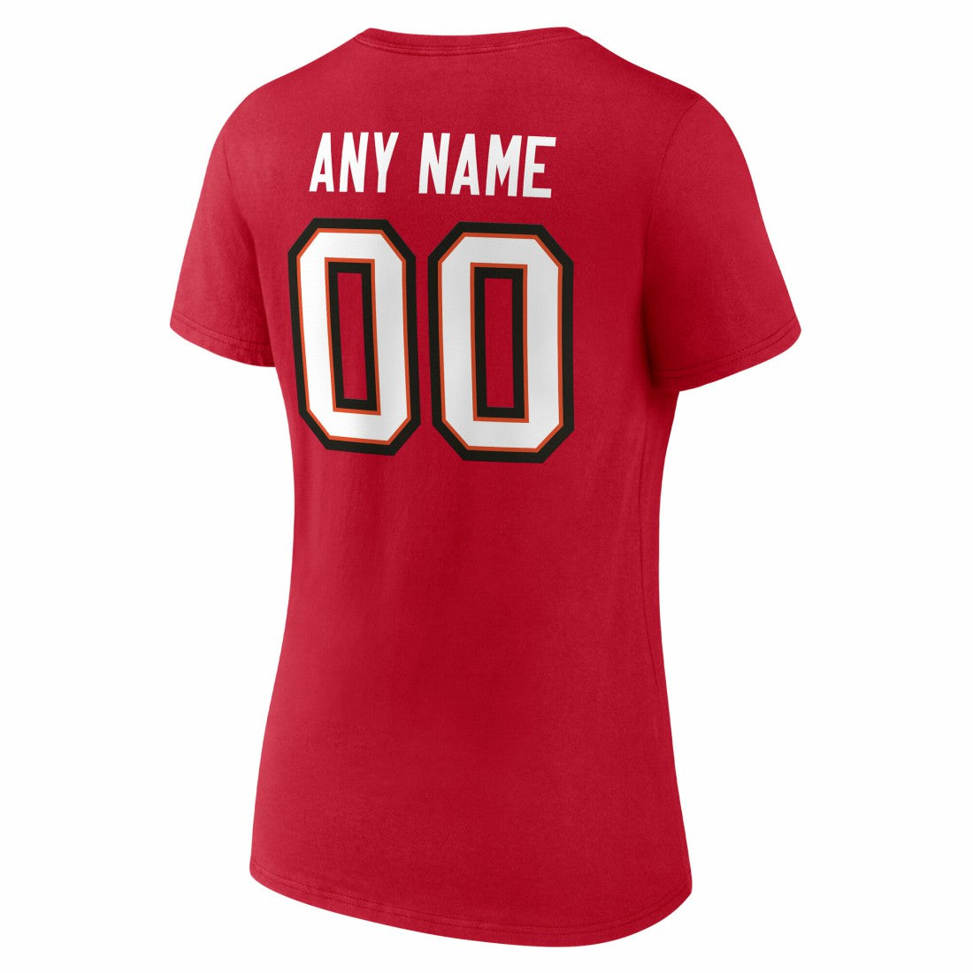 Tampa Bay Buccaneers Women's Team Authentic Personalized Name & Number V-Neck T-Shirt - Red on sale