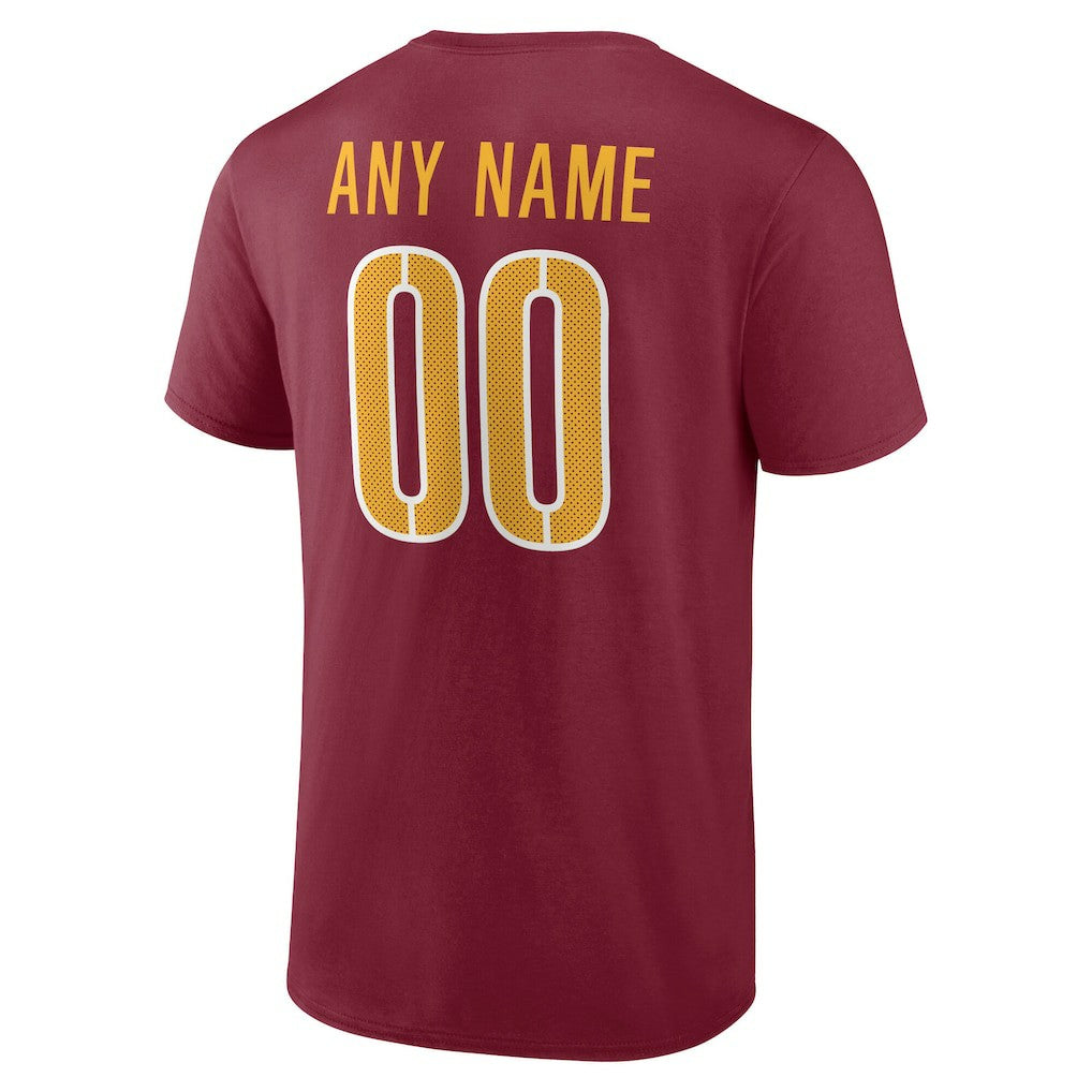 Washington Commanders Team Authentic Personalized Name & Number T-Shirt - Burgundy outlet