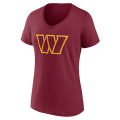 Washington Commanders Women's Team Authentic Personalized Name & Number V-Neck T-Shirt - Burgundy cheap