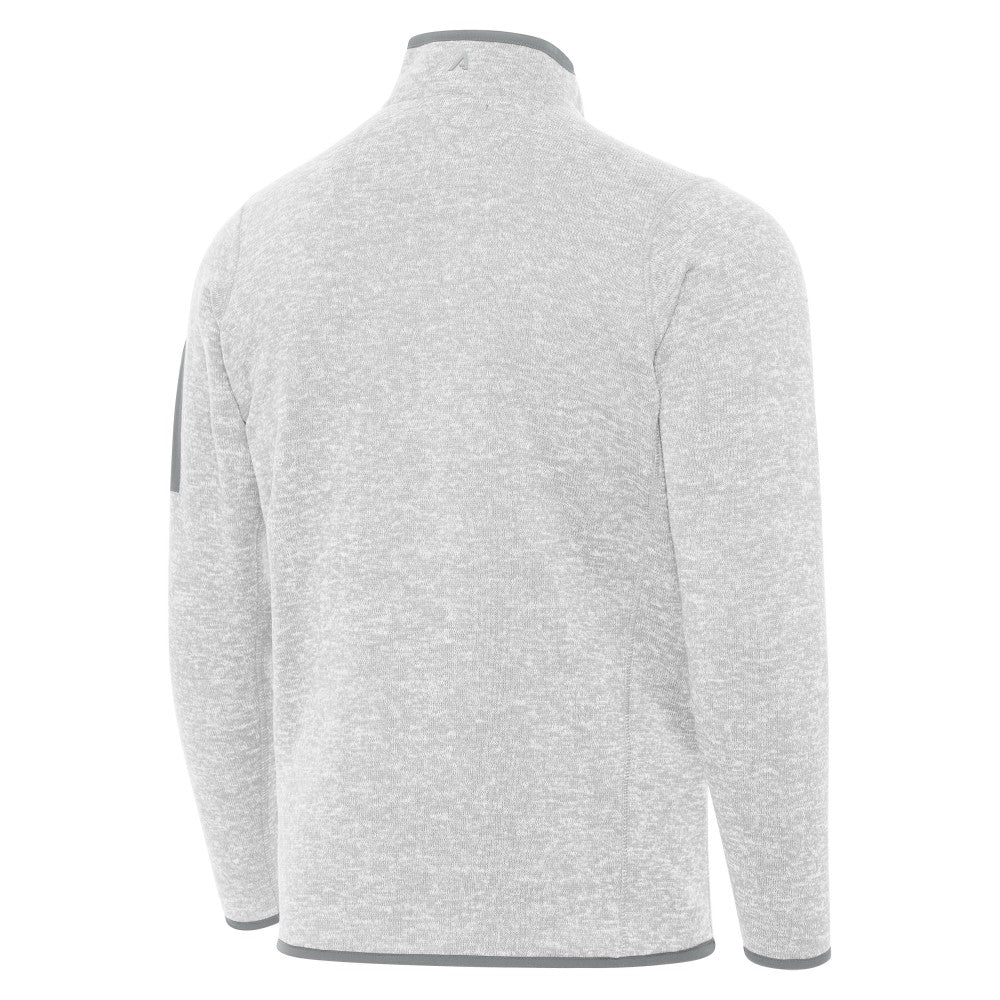 Los Angeles Dodgers Antigua Back-to-Back World Series Champions Fortune Quarter-Zip Pullover - Heather Gray