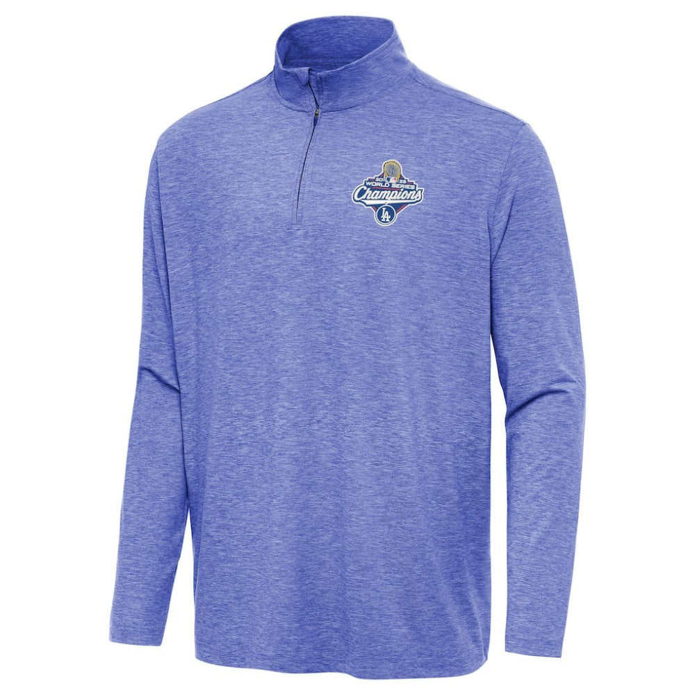 Los Angeles Dodgers Antigua 2025 World Series Champions Hunk Quarter-Zip Top - Heather Royal