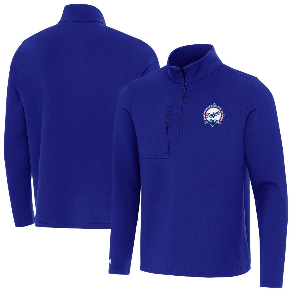 Los Angeles Dodgers Antigua Back-to-Back World Series Champions Insider Quarter-Zip Pullover - Royal