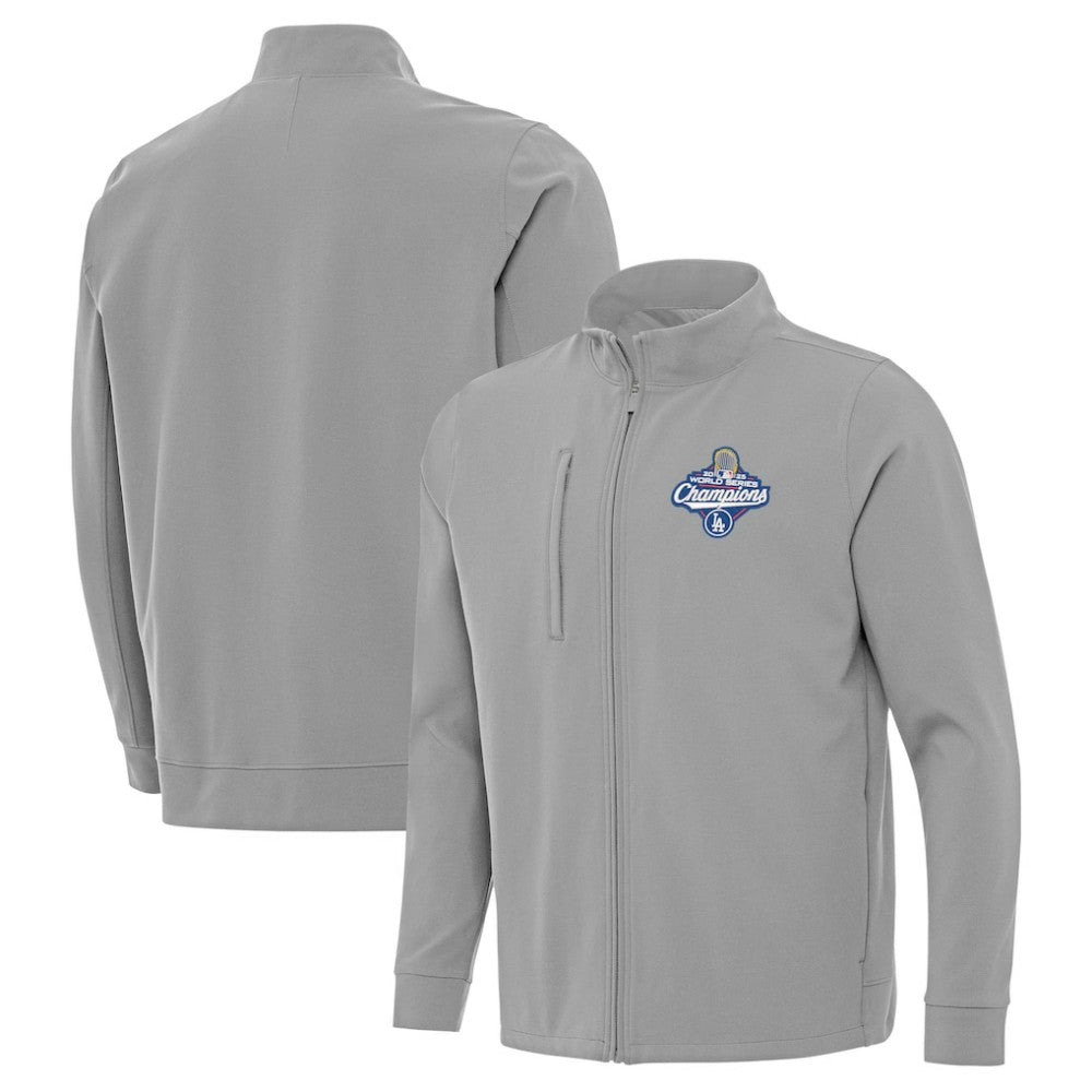 Los Angeles Dodgers Antigua 2025 World Series Champions Regard Full-Zip Jacket - Gray