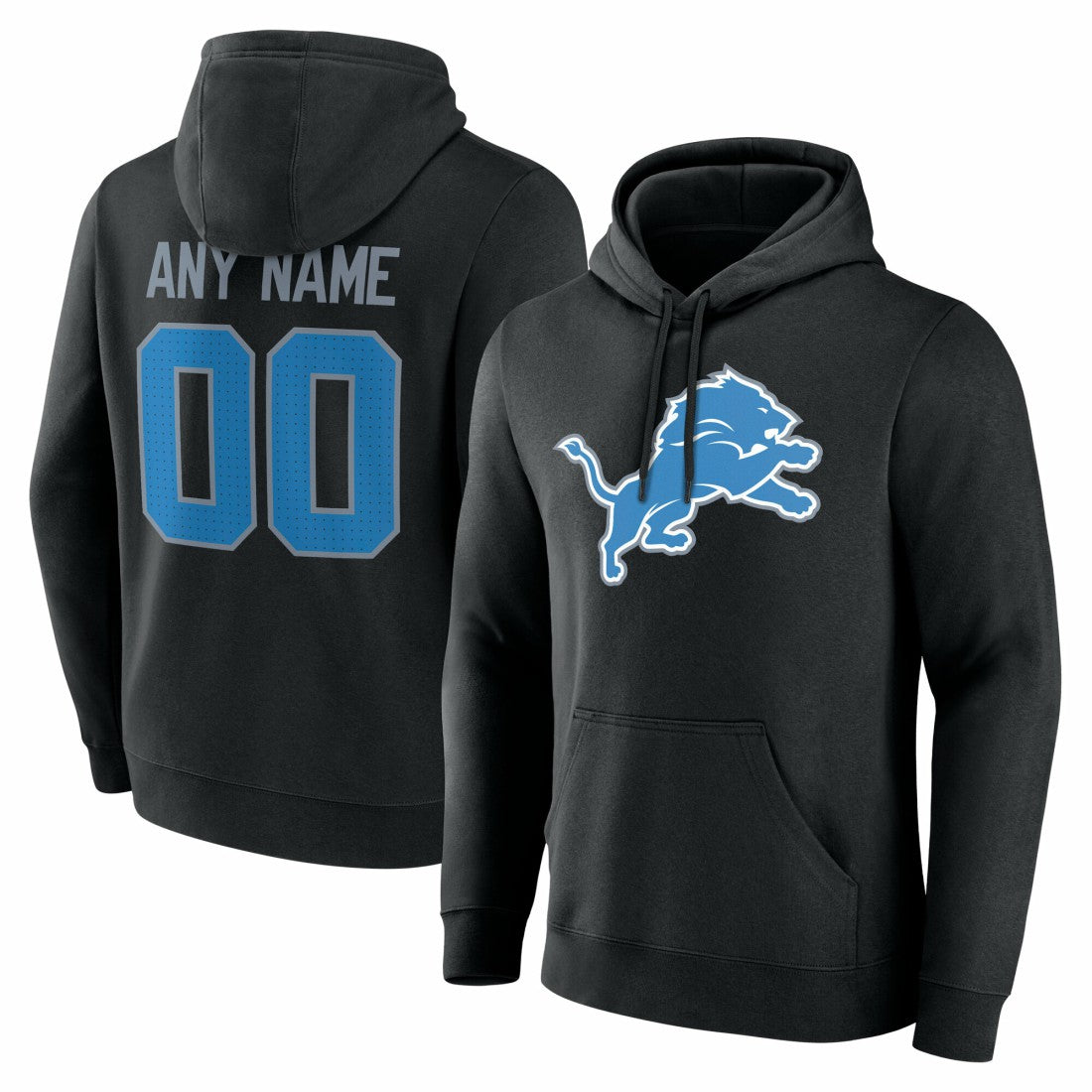 Detroit Lions Big & Tall Team Authentic Custom Hoodie - Black on sale