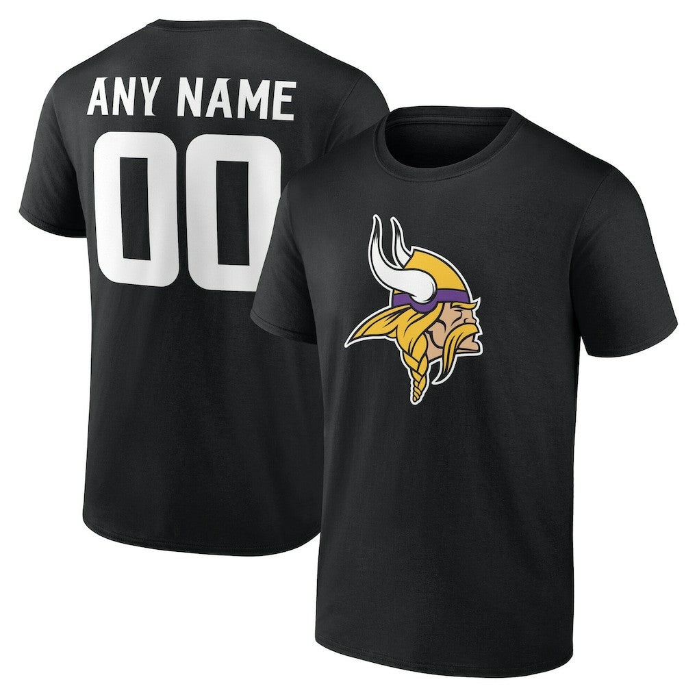 Minnesota Vikings Big & Tall Team Authentic Custom T-Shirt - Black cheap