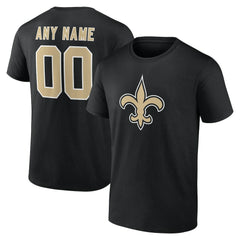 New Orleans Saints Big & Tall Team Authentic Custom T-Shirt - Black on sale