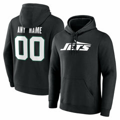 New York Jets Big & Tall Team Authentic Custom Hoodie - Black for sale