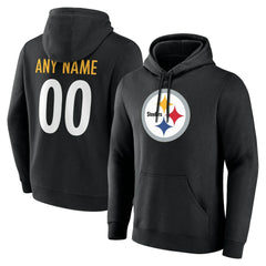Pittsburgh Steelers Big & Tall Team Authentic Custom Hoodie - Black discount