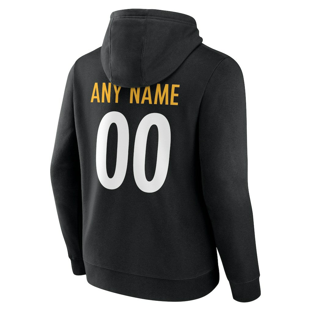 Pittsburgh Steelers Big & Tall Team Authentic Custom Hoodie - Black discount