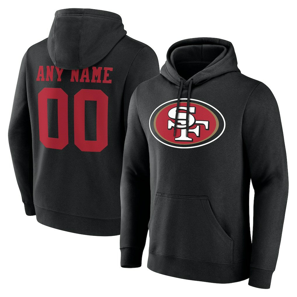 San Francisco 49ers Big & Tall Team Authentic Custom Hoodie - Black discount
