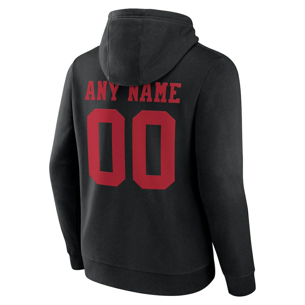 San Francisco 49ers Big & Tall Team Authentic Custom Hoodie - Black discount