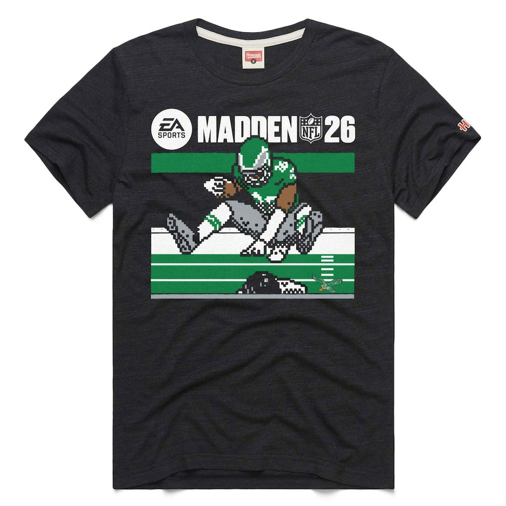 Saquon Barkley Philadelphia Eagles Homage Unisex Madden NFL '26 Retro Cover Tri-Blend T-Shirt - Charcoal online