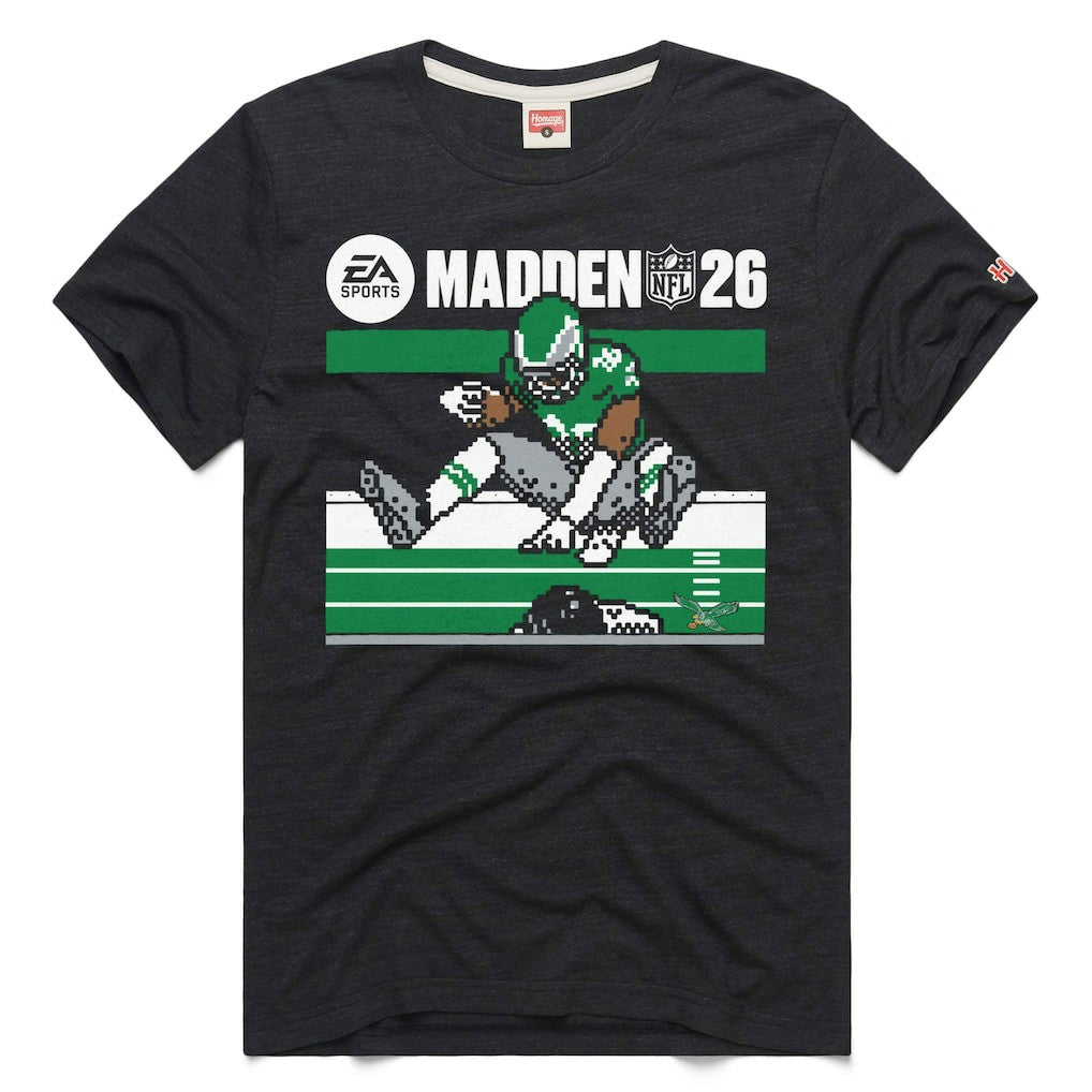 Saquon Barkley Philadelphia Eagles Homage Unisex Madden NFL '26 Retro Cover Tri-Blend T-Shirt - Charcoal online