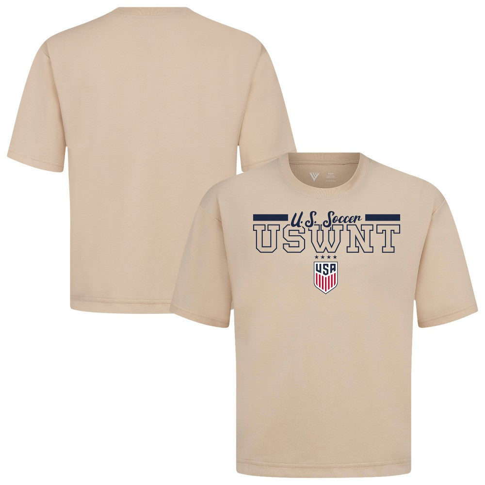 USWNT Levelwear Vanguard Luxe Signature T-Shirt - Khaki cheap