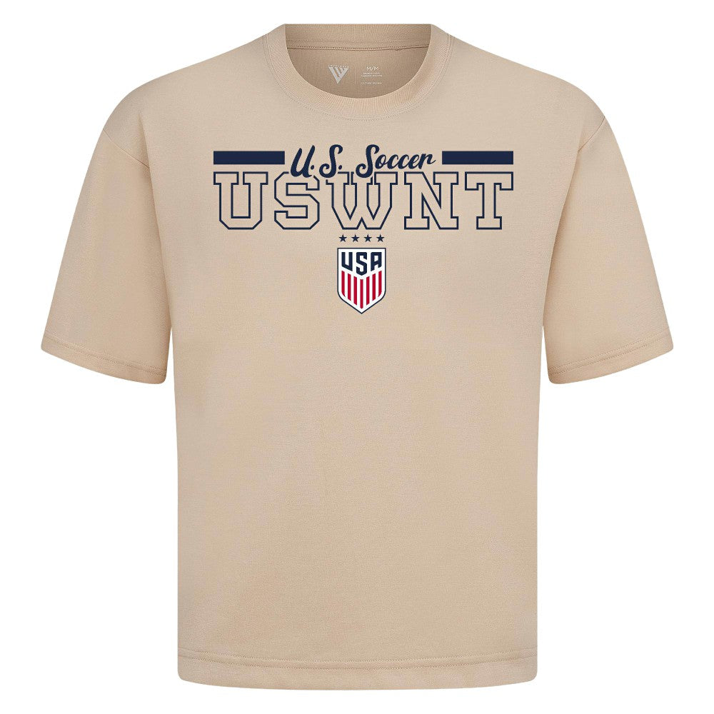 USWNT Levelwear Vanguard Luxe Signature T-Shirt - Khaki cheap