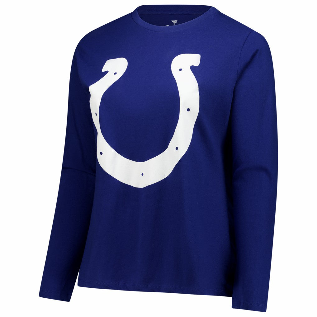 Indianapolis Colts Women's Plus Size Scoop Neck Long Sleeve T-Shirt - Royal outlet