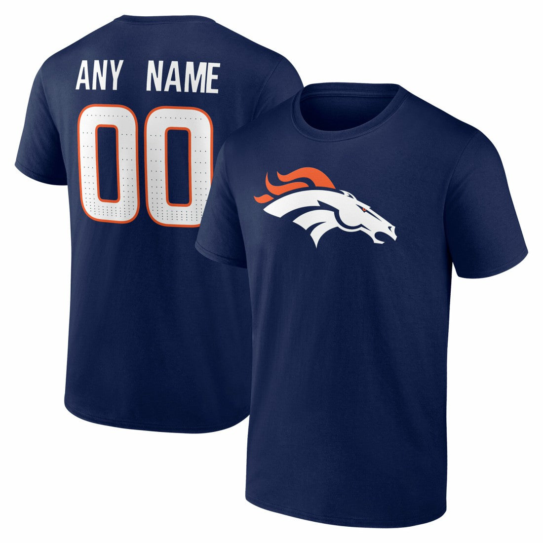 Denver Broncos Big & Tall Team Authentic Custom T-Shirt - Navy outlet