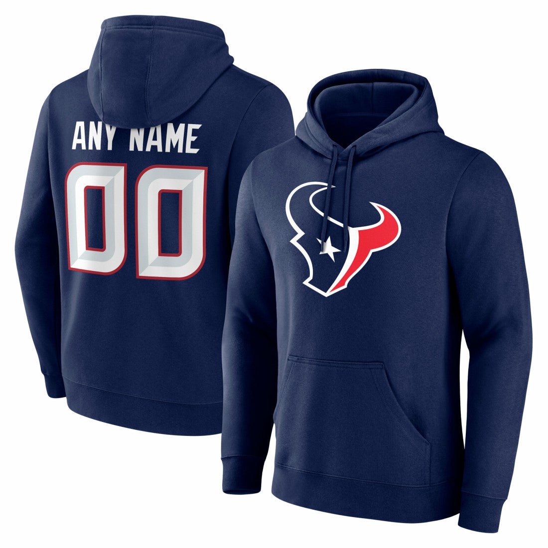 Houston Texans Big & Tall Team Authentic Custom Hoodie - Navy on sale