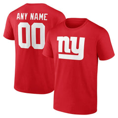 New York Giants Big & Tall Team Authentic Custom T-Shirt - Red for sale