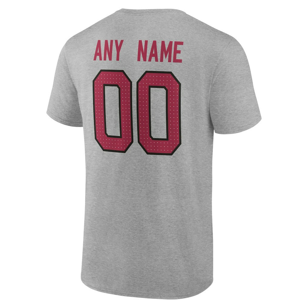 Arizona Cardinals Big & Tall Team Authentic Custom T-Shirt - Gray outlet