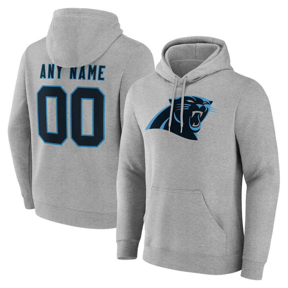 Carolina Panthers Big & Tall Team Authentic Custom Hoodie - Gray on sale