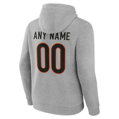 Cincinnati Bengals Big & Tall Team Authentic Custom Hoodie - Gray on sale