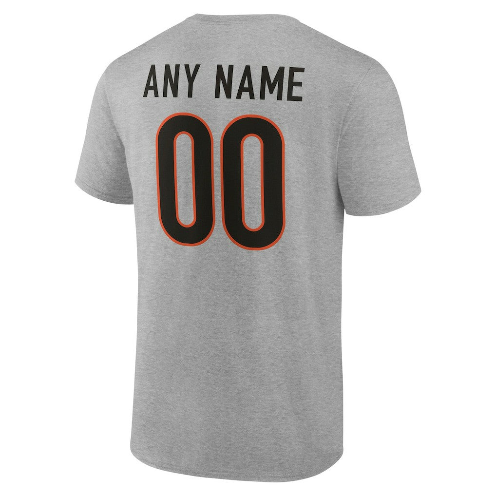 Cincinnati Bengals Big & Tall Team Authentic Custom T-Shirt - Gray discount