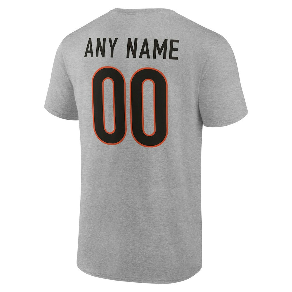 Cincinnati Bengals Big & Tall Team Authentic Custom T-Shirt - Gray discount