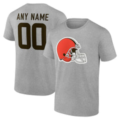 Cleveland Browns Big & Tall Team Authentic Custom T-Shirt - Gray outlet