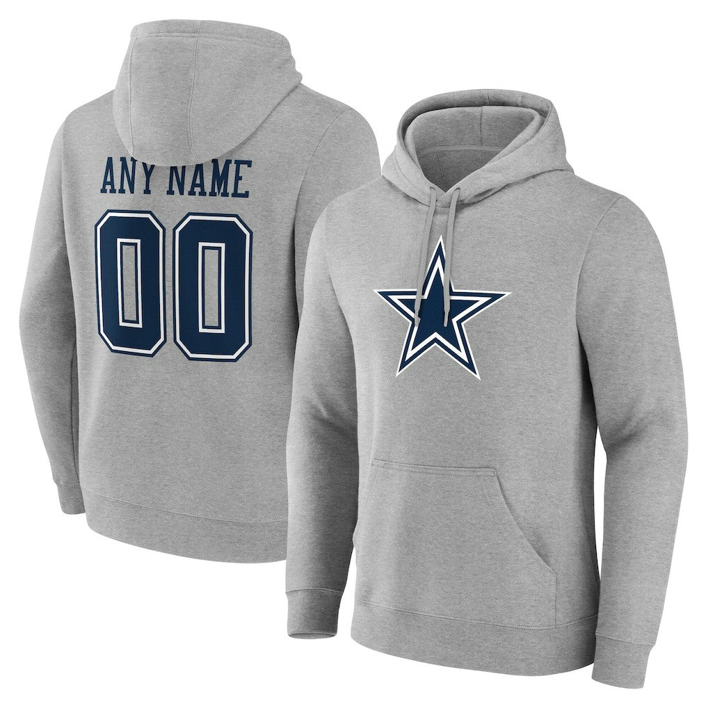 Dallas Cowboys Big & Tall Team Authentic Custom Hoodie - Gray online