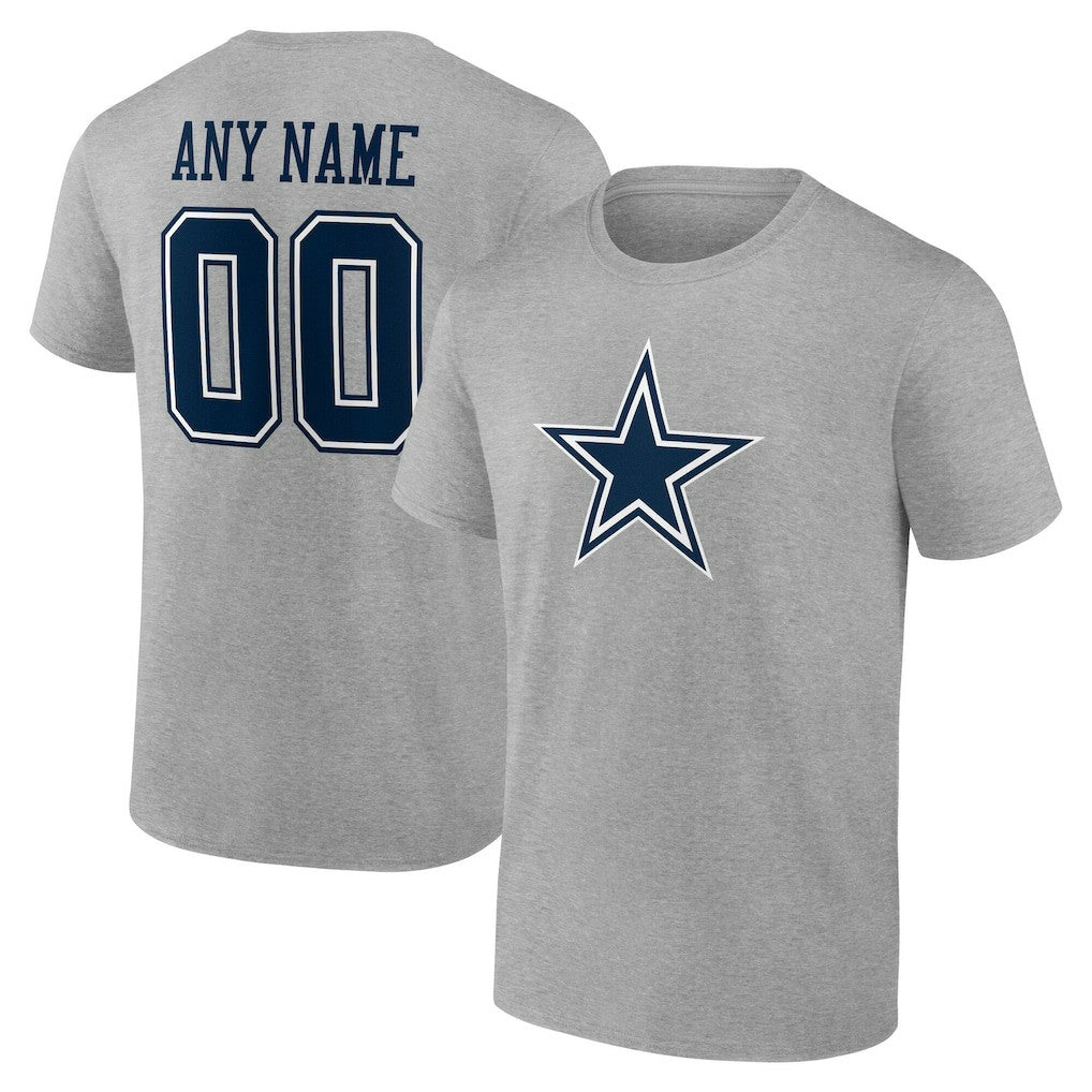 Dallas Cowboys Big & Tall Team Authentic Custom T-Shirt - Gray outlet