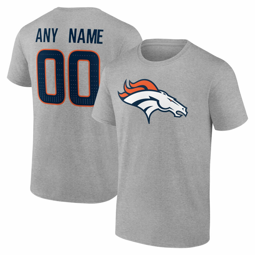 Denver Broncos Big & Tall Team Authentic Custom T-Shirt - Gray online