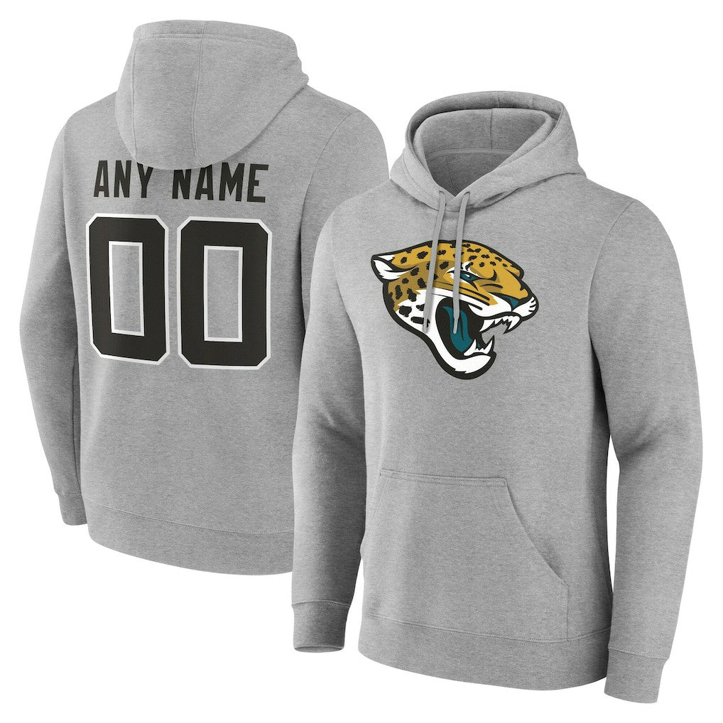Jacksonville Jaguars Big & Tall Team Authentic Custom Hoodie - Gray discount