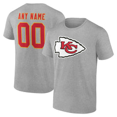 Kansas City Chiefs Big & Tall Team Authentic Custom T-Shirt - Gray online