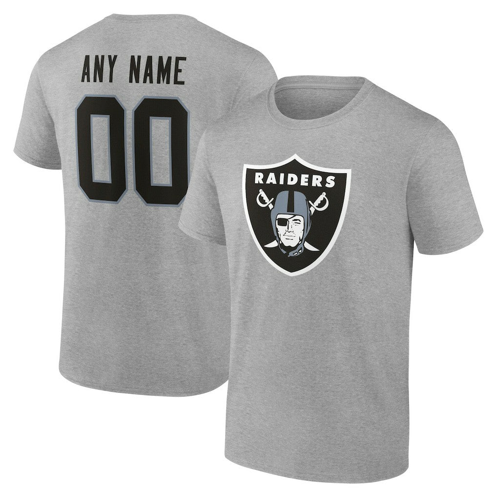 Las Vegas Raiders Big & Tall Team Authentic Custom T-Shirt - Gray sale